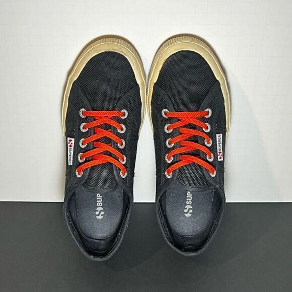 Womens SUPERGA 2750 Cotu Black Classic Sneakers / Size 7 - Picture 9 of 11